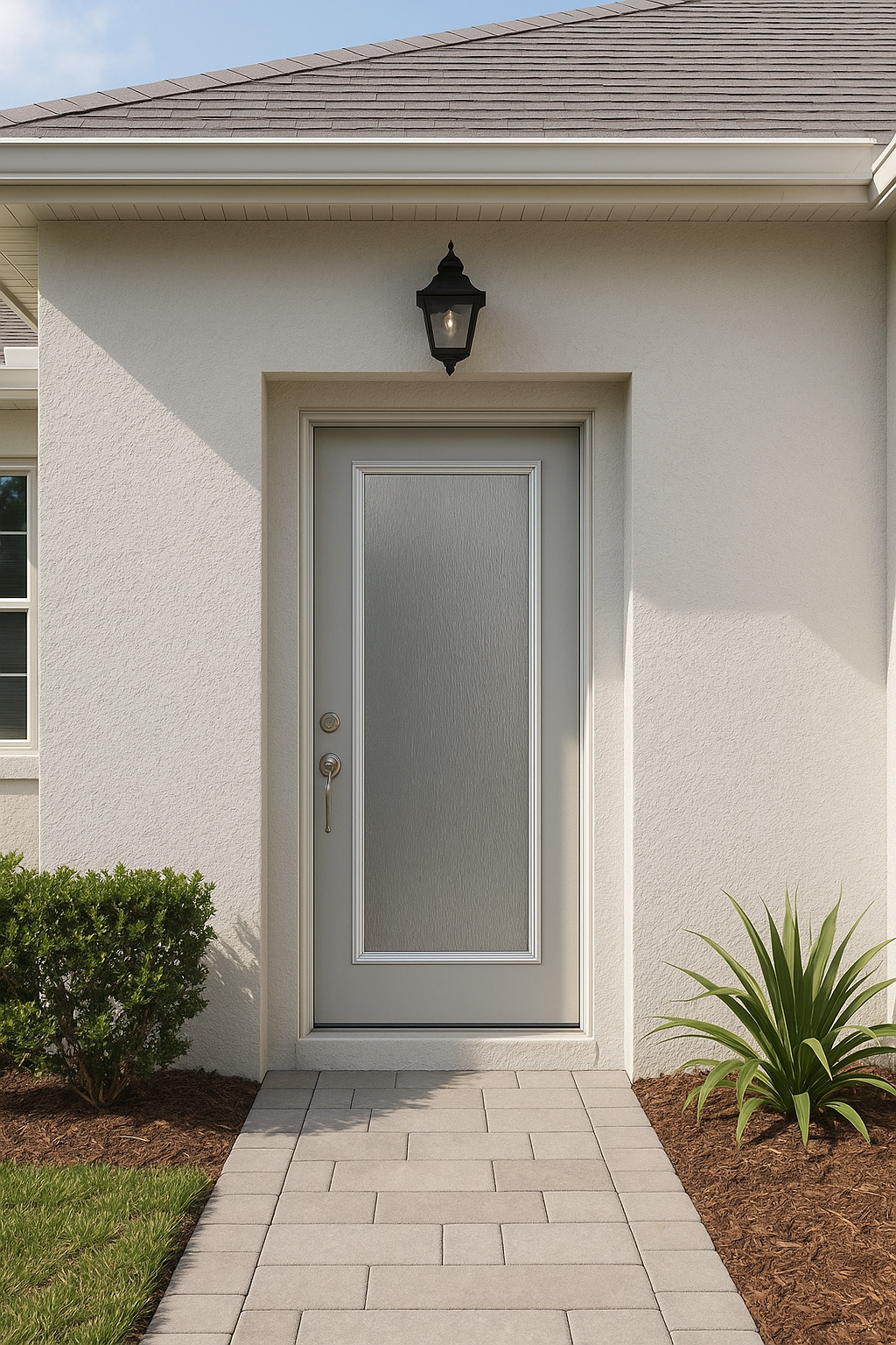 Impact Windows & Doors Tampa - Full Lite Flush - Chinchilla