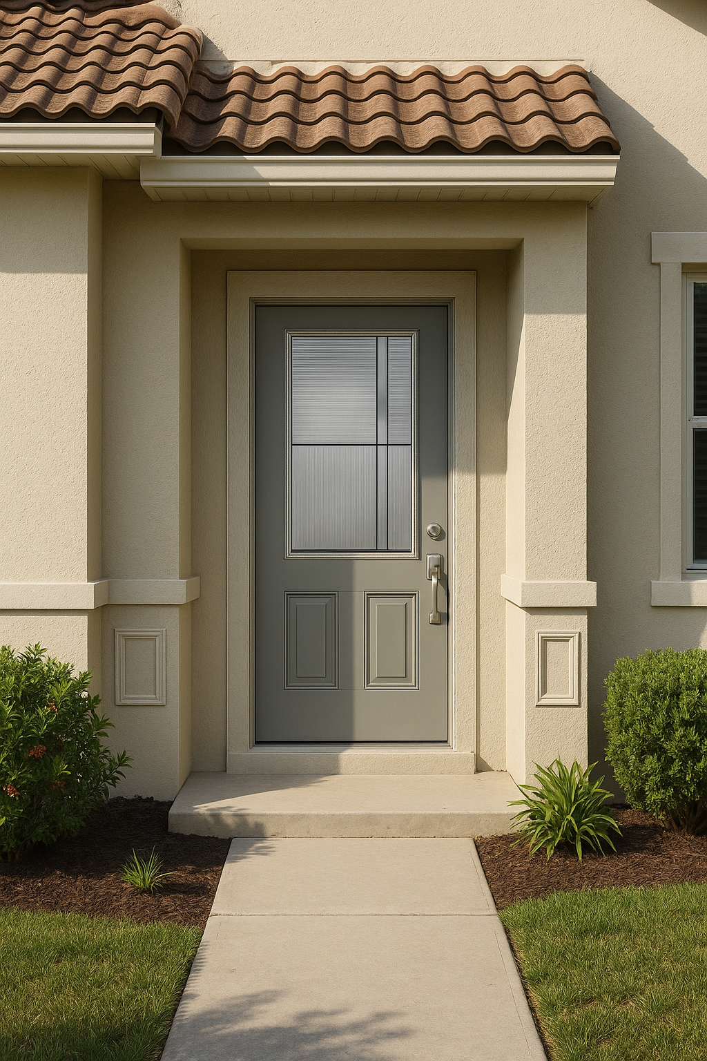 Impact Windows & Doors Tampa - 3/4 Lite 2 Panel Flush - Axis