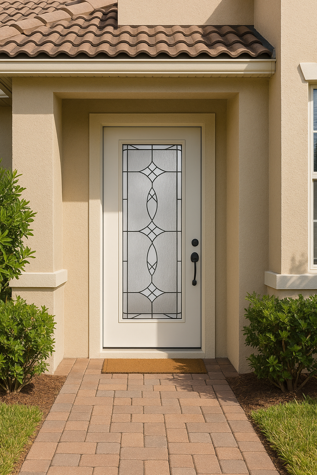 Impact Windows & Doors Tampa - Full Lite Flush - Blackstone
