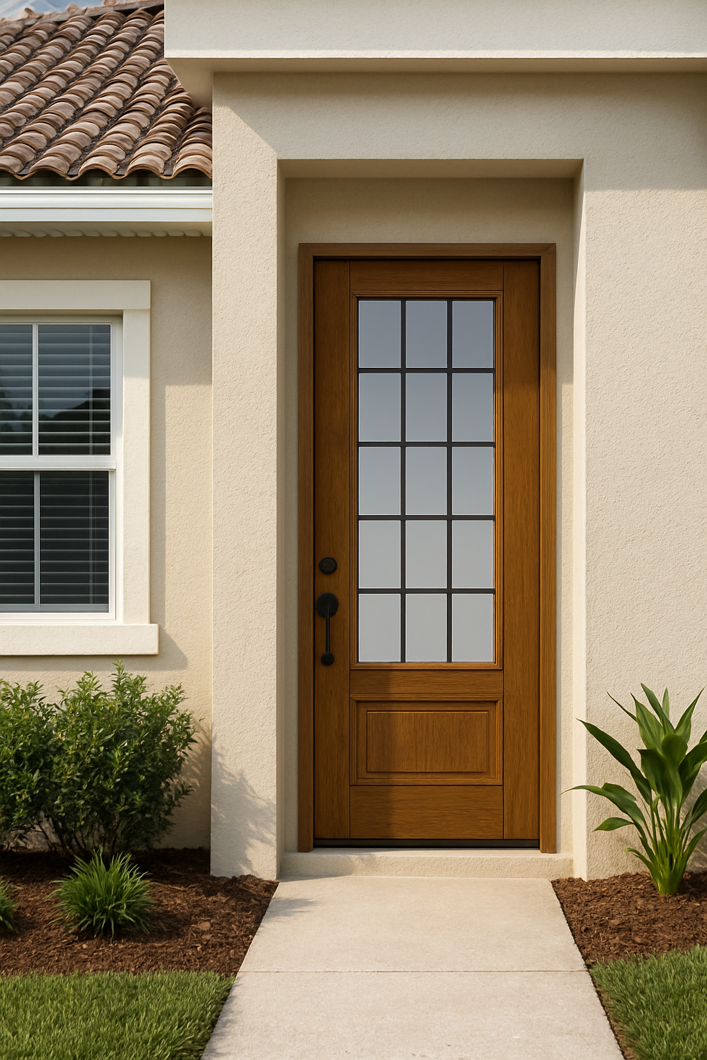Impact Windows & Doors Tampa - 8' Full Lite Flush - Colonial