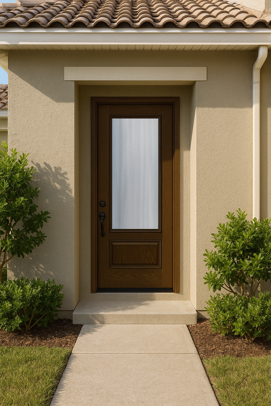Impact Windows & Doors Tampa - 8' 3/4 Lite 1 Panel - Chinchilla