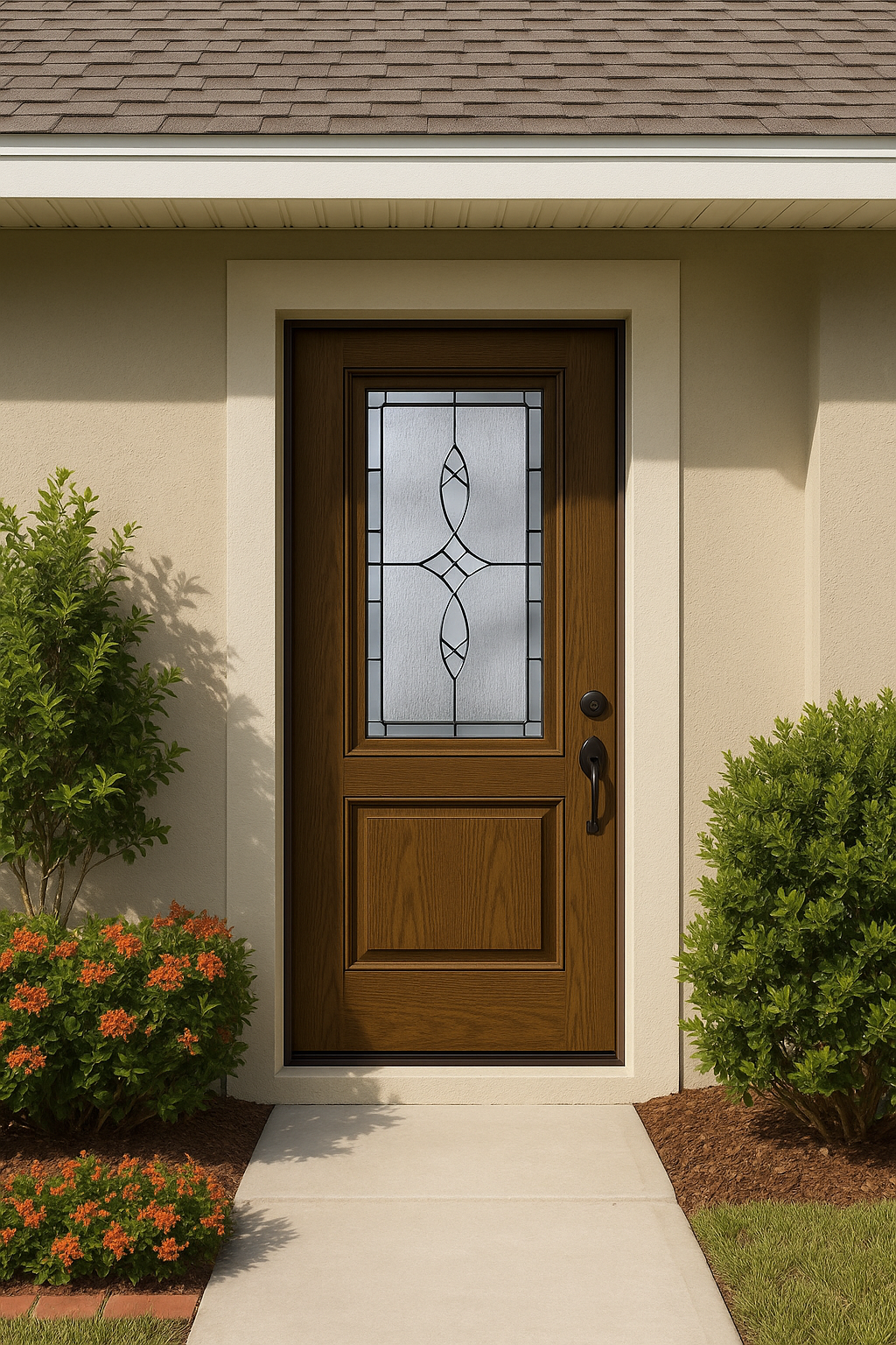 Impact Windows & Doors Tampa - 8' Half Lite 1 Panel Top and Bottom - Blackstone