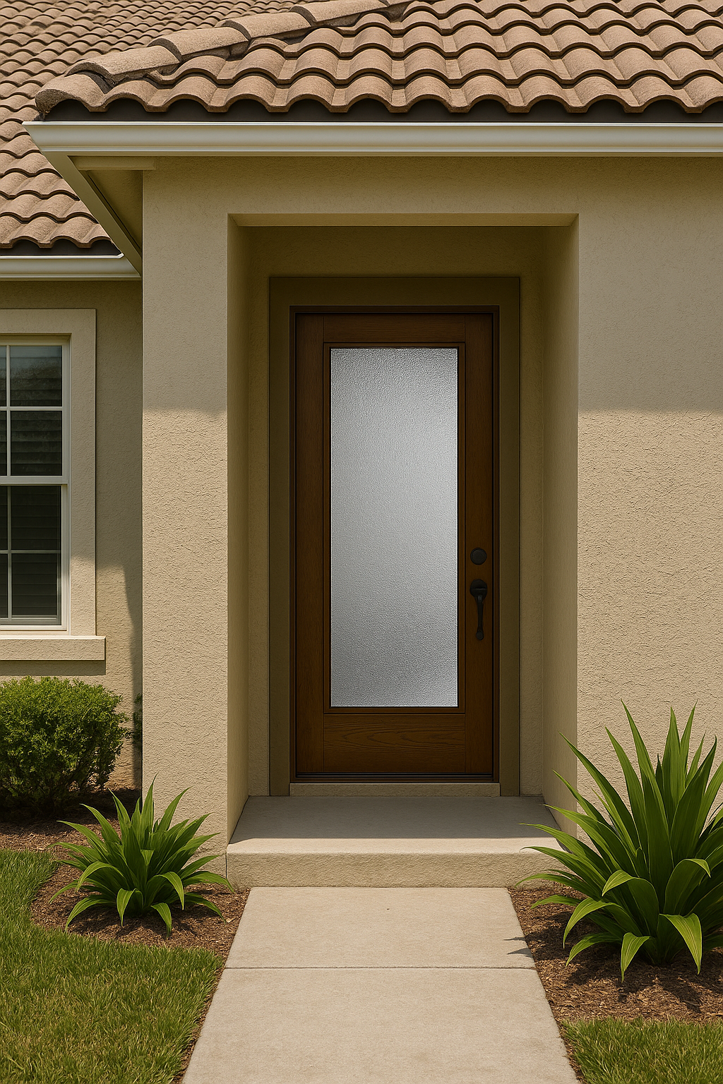 Impact Windows & Doors Tampa - Full Lite w/ Stile Lines - Granite