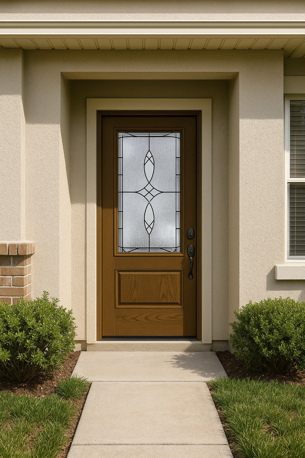 Impact Windows & Doors Tampa - 3/4 Lite 1 Panel - Blackstone