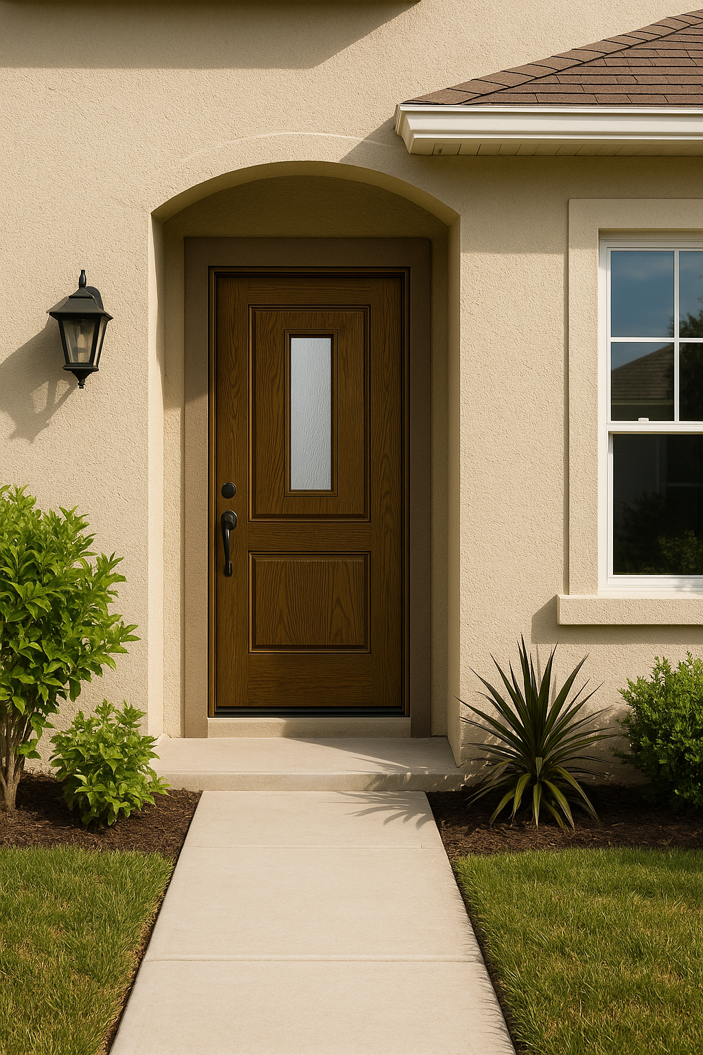 Impact Windows & Doors Tampa - Center Lite 2 Panel 3/4 Top - Chinchilla
