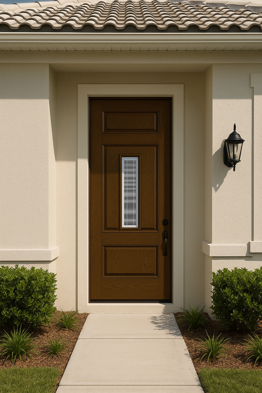 Impact Windows & Doors Tampa - 8' Center Lite 3 Panel - Blinds Raise/Tilt No Grid