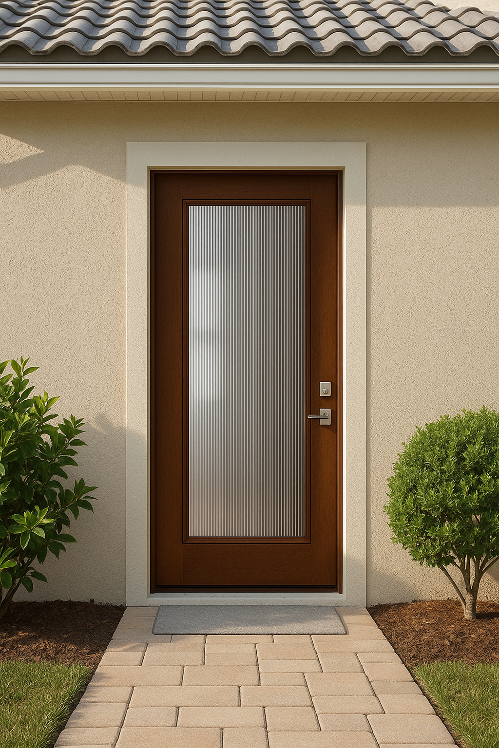 Impact Windows & Doors Tampa - Full Lite Flush - Reeded