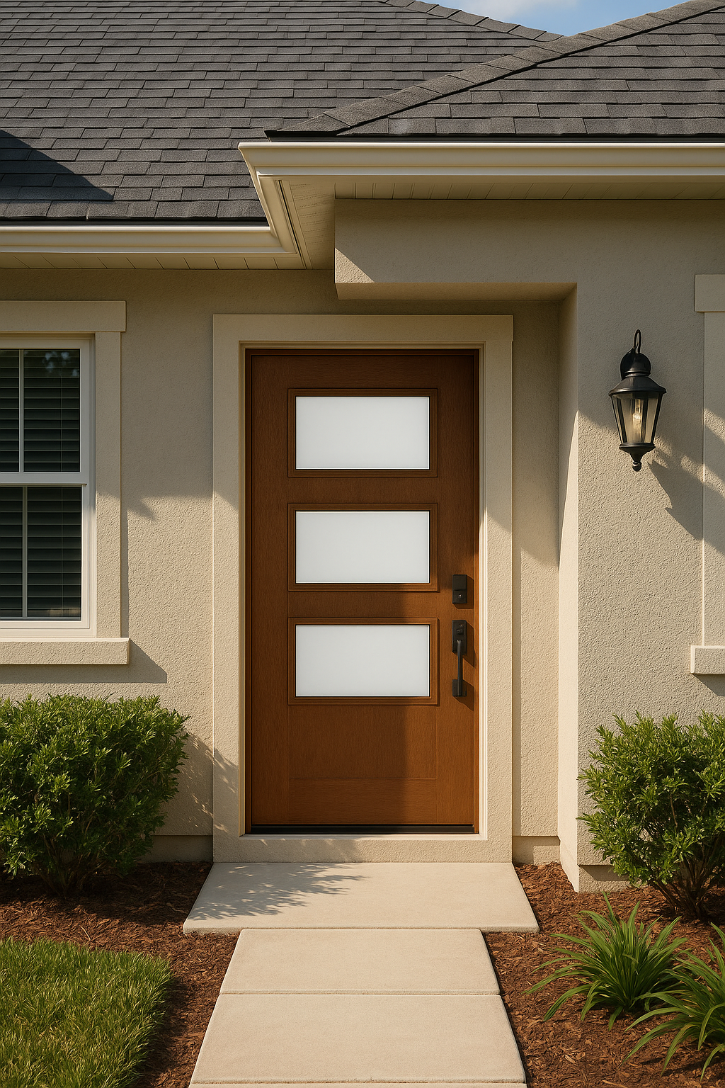 Impact Windows & Doors Tampa - Pulse Ari 3-Lite - Satin Etch