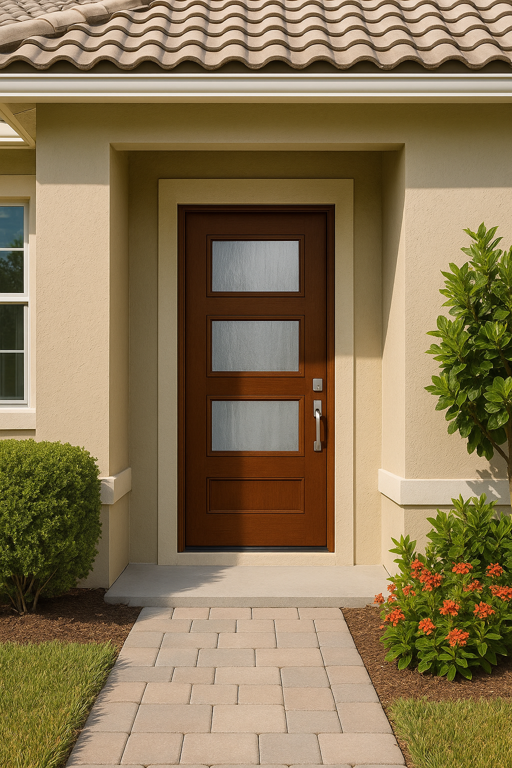 Impact Windows & Doors Tampa - Pulse Ari 3-Lite - Chinchilla