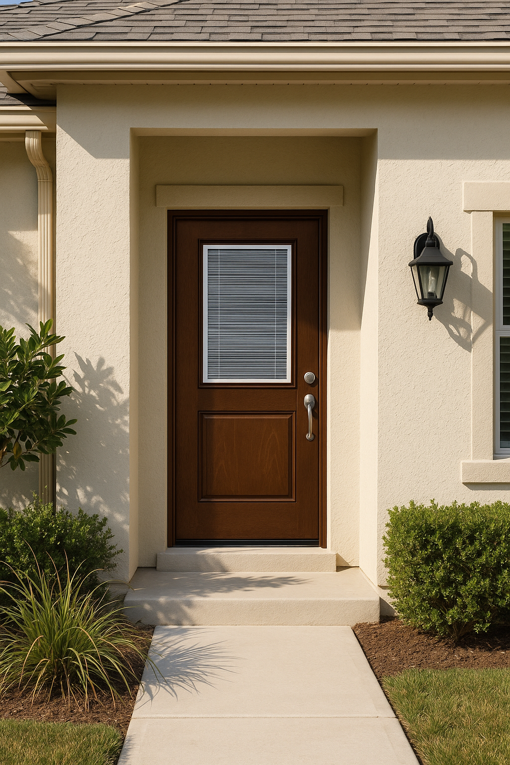 Impact Windows & Doors Tampa - Half Lite 1 Panel - Blinds Raise/Tilt No Grid