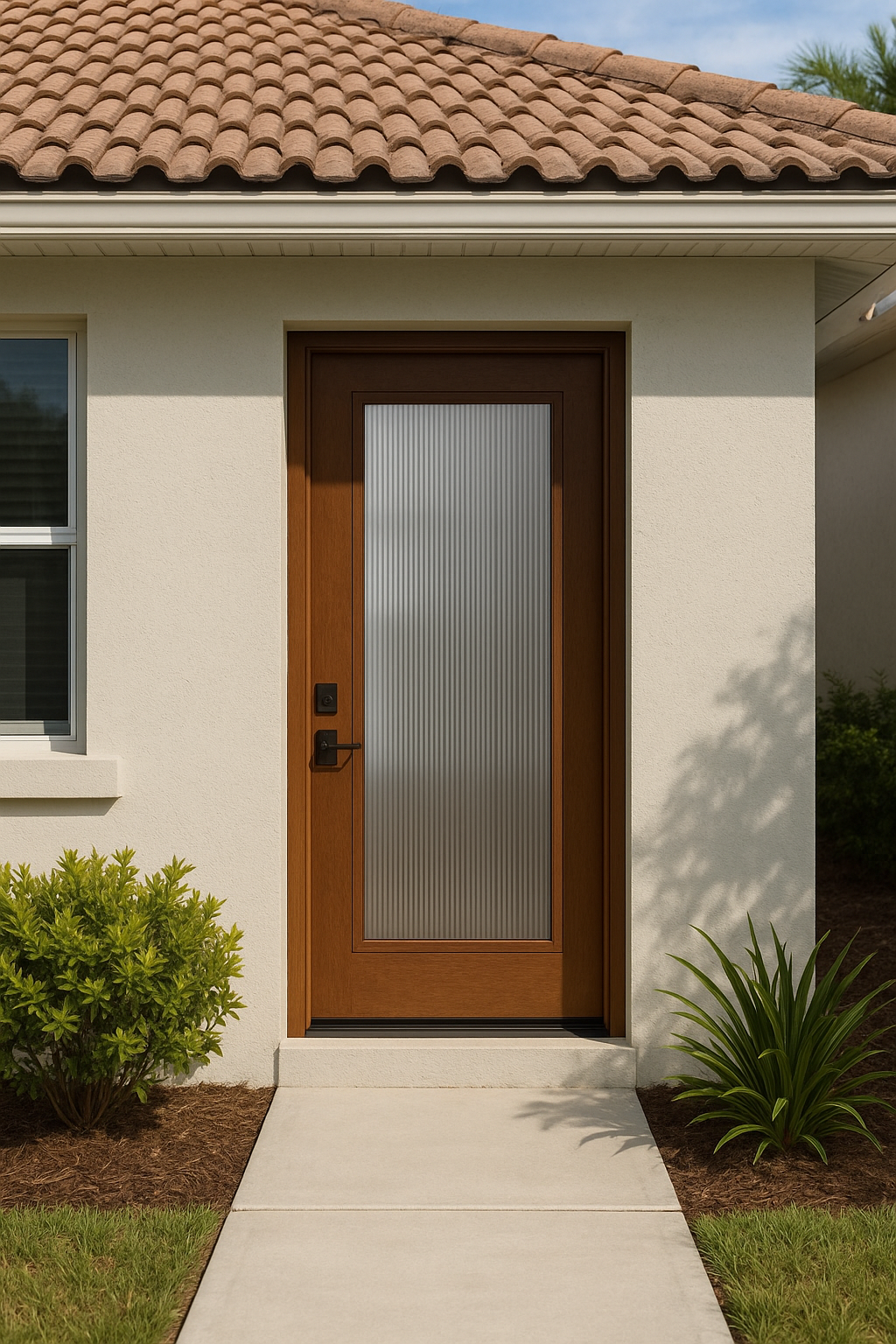 Impact Windows & Doors Tampa - 8' Full Lite Flush - Reeded