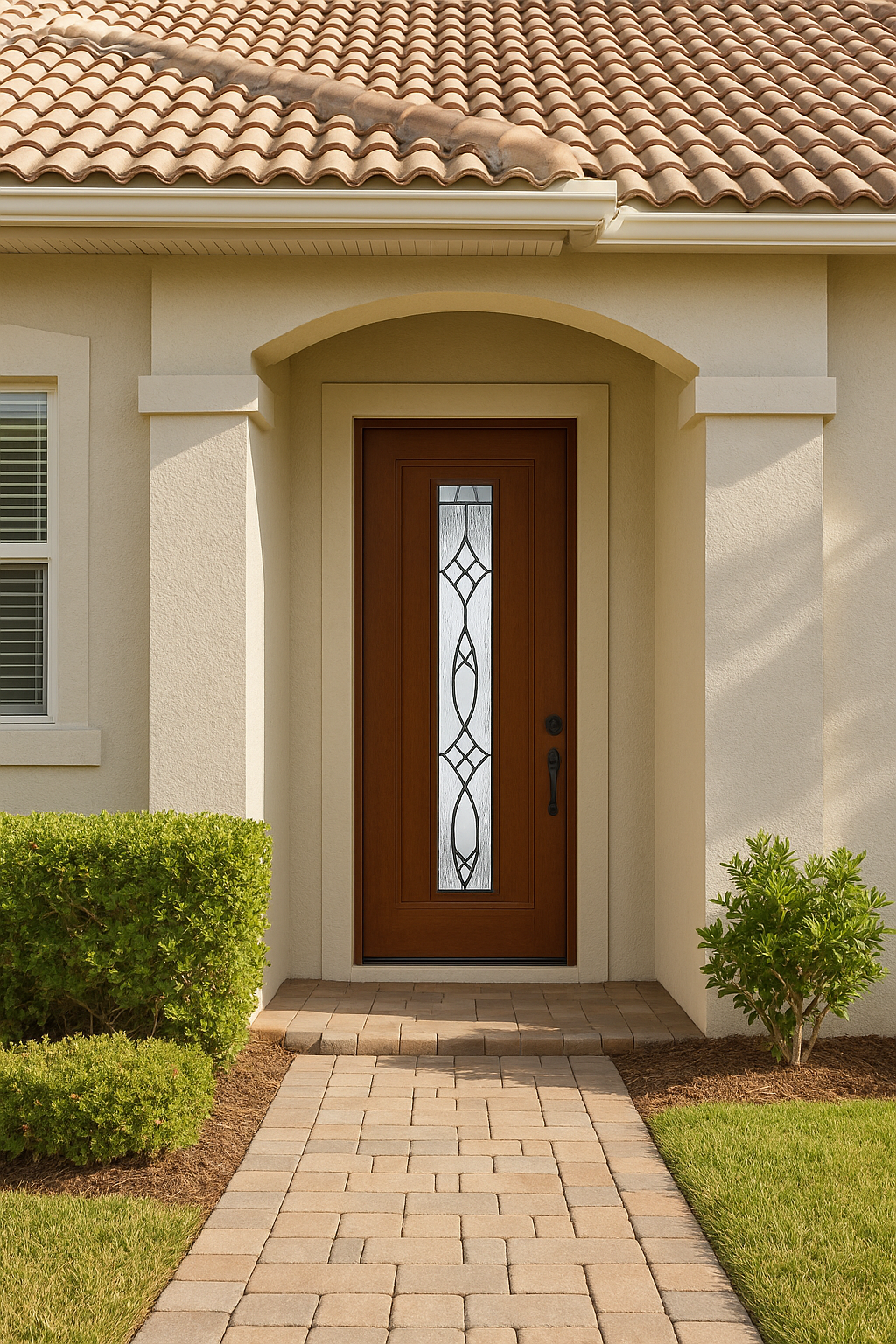 Impact Windows & Doors Tampa - Pulse 8' Linea Centered - Blackstone