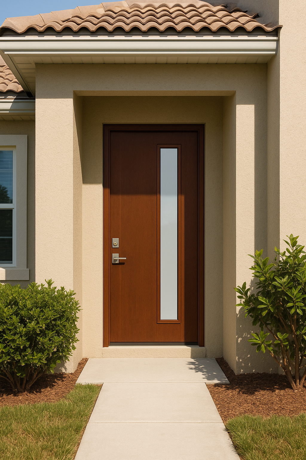 Impact Windows & Doors Tampa - Pulse 8' Linea Offset Right - Clear 1 Lite No Grid
