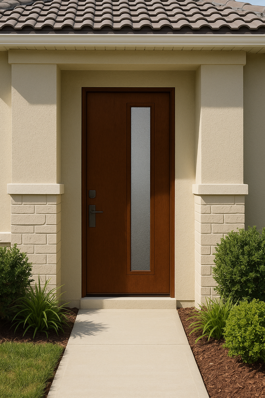 Impact Windows & Doors Tampa - Pulse 8' Linea Offset Right - Granite