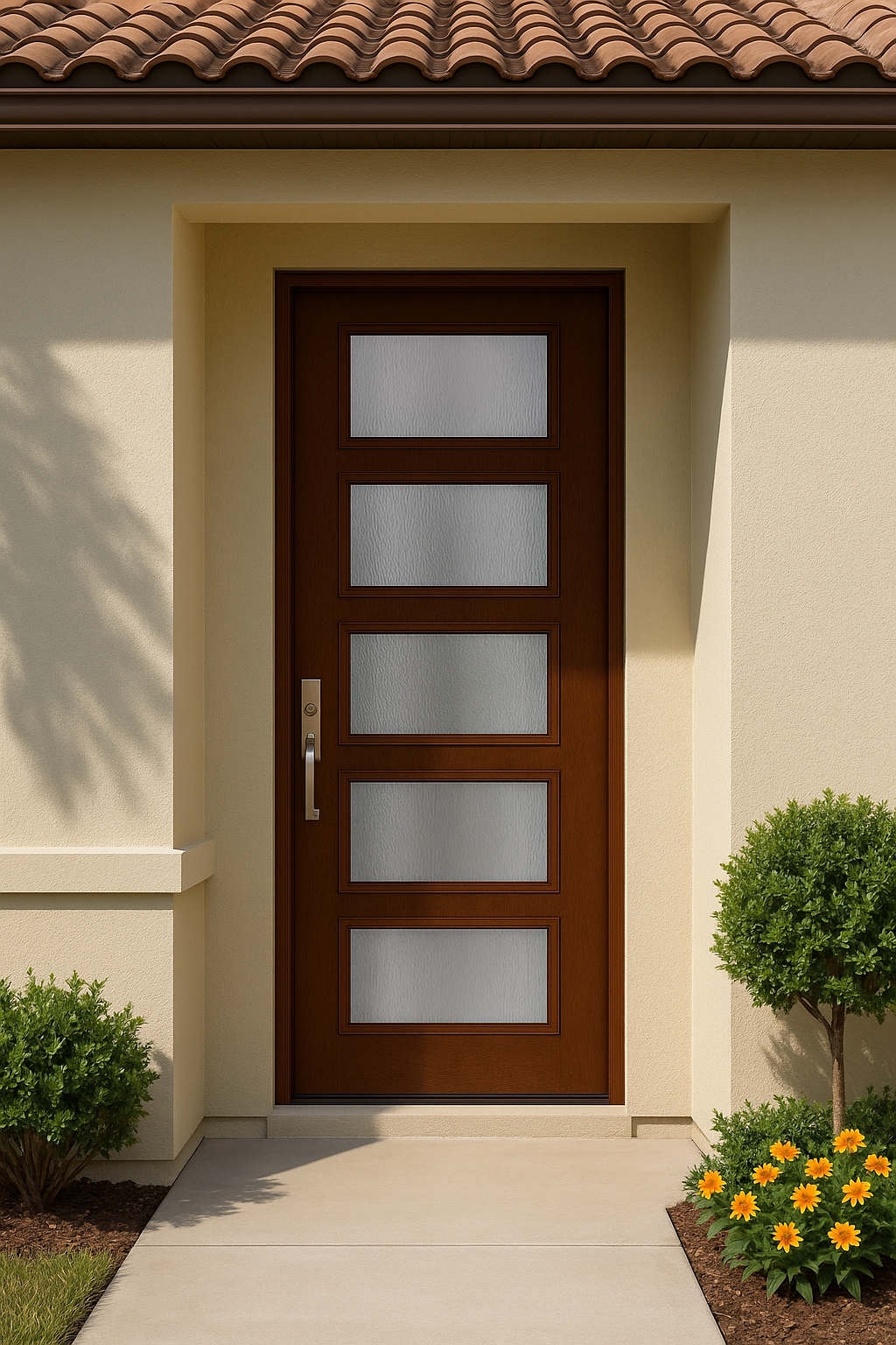 Impact Windows & Doors Tampa - Pulse 8' Ari 4-Lite - Chinchilla