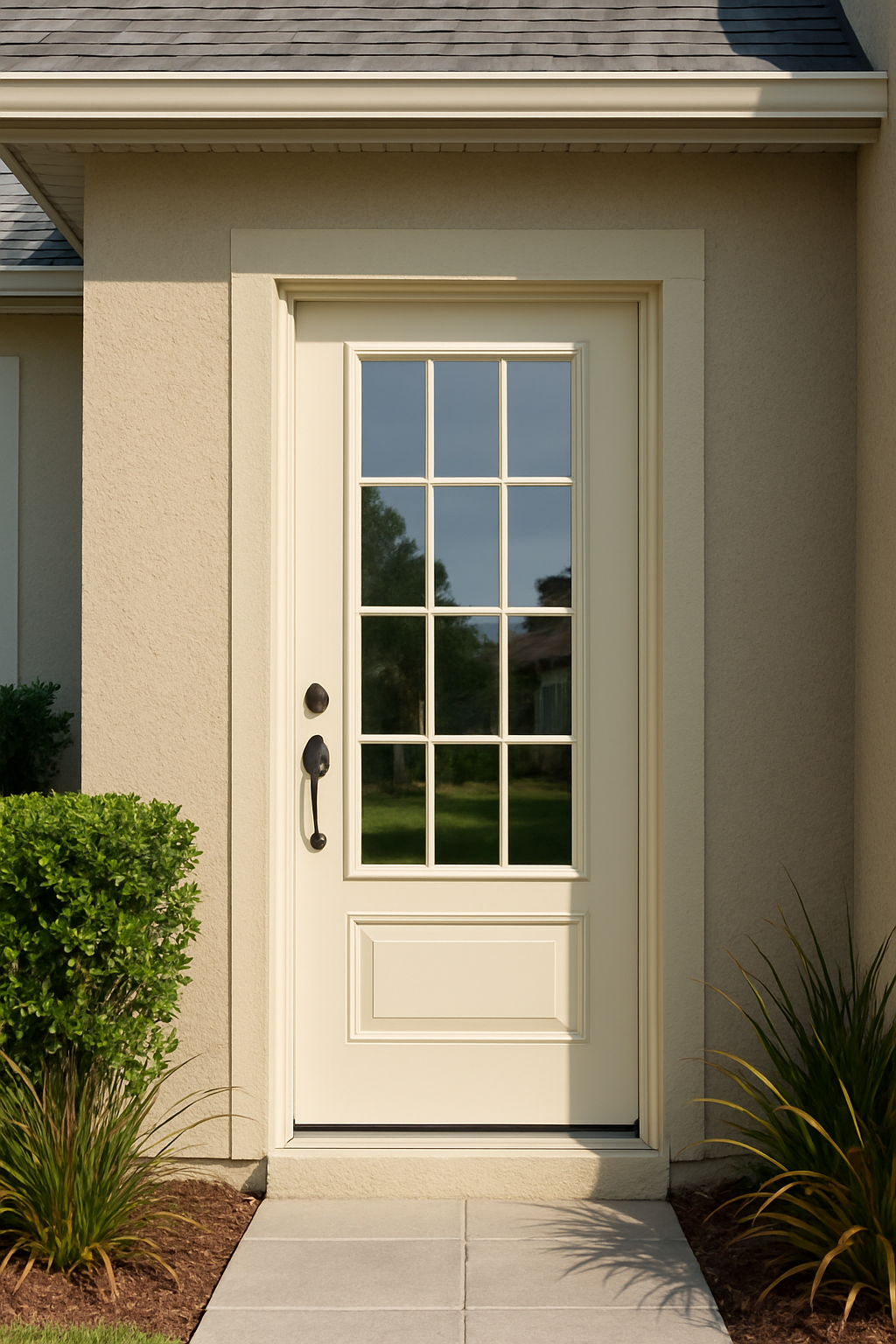 Impact Windows & Doors Tampa - Full Lite w/ Stile Lines - Colonial