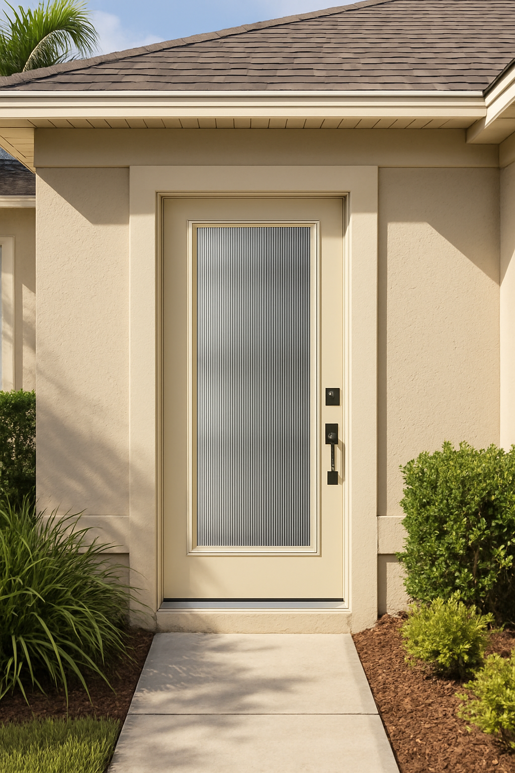Impact Windows & Doors Tampa - Full Lite Flush - Reeded