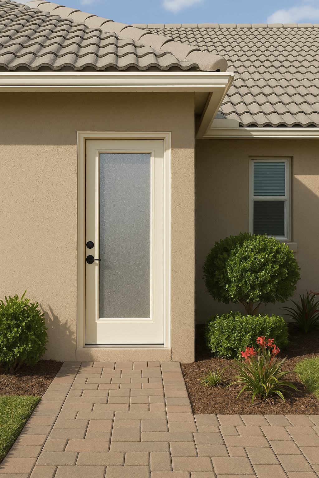 Impact Windows & Doors Tampa - Full Lite Flush - Granite