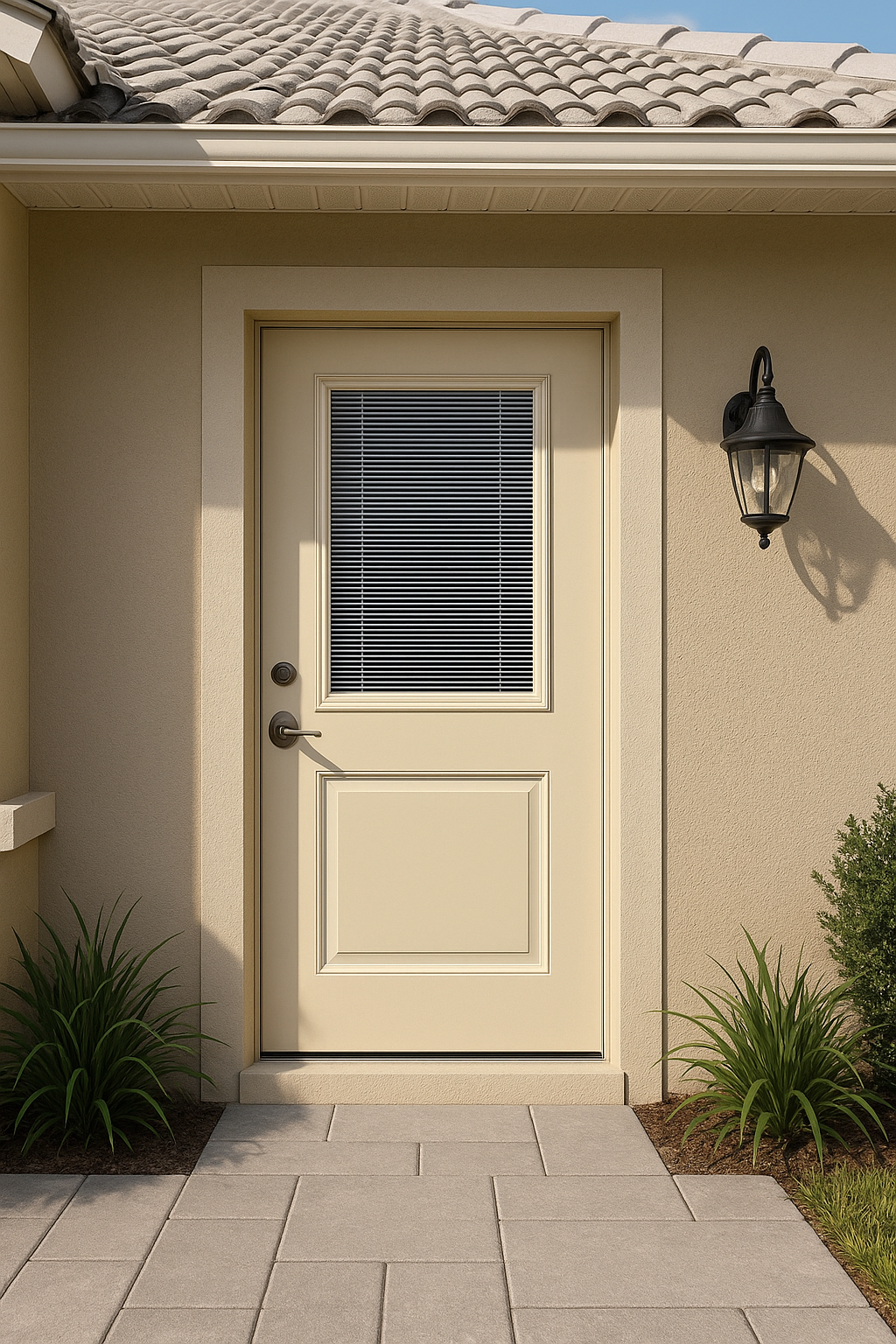 Impact Windows & Doors Tampa - Half Lite 1 Panel - Blinds Raise/Tilt No Grid