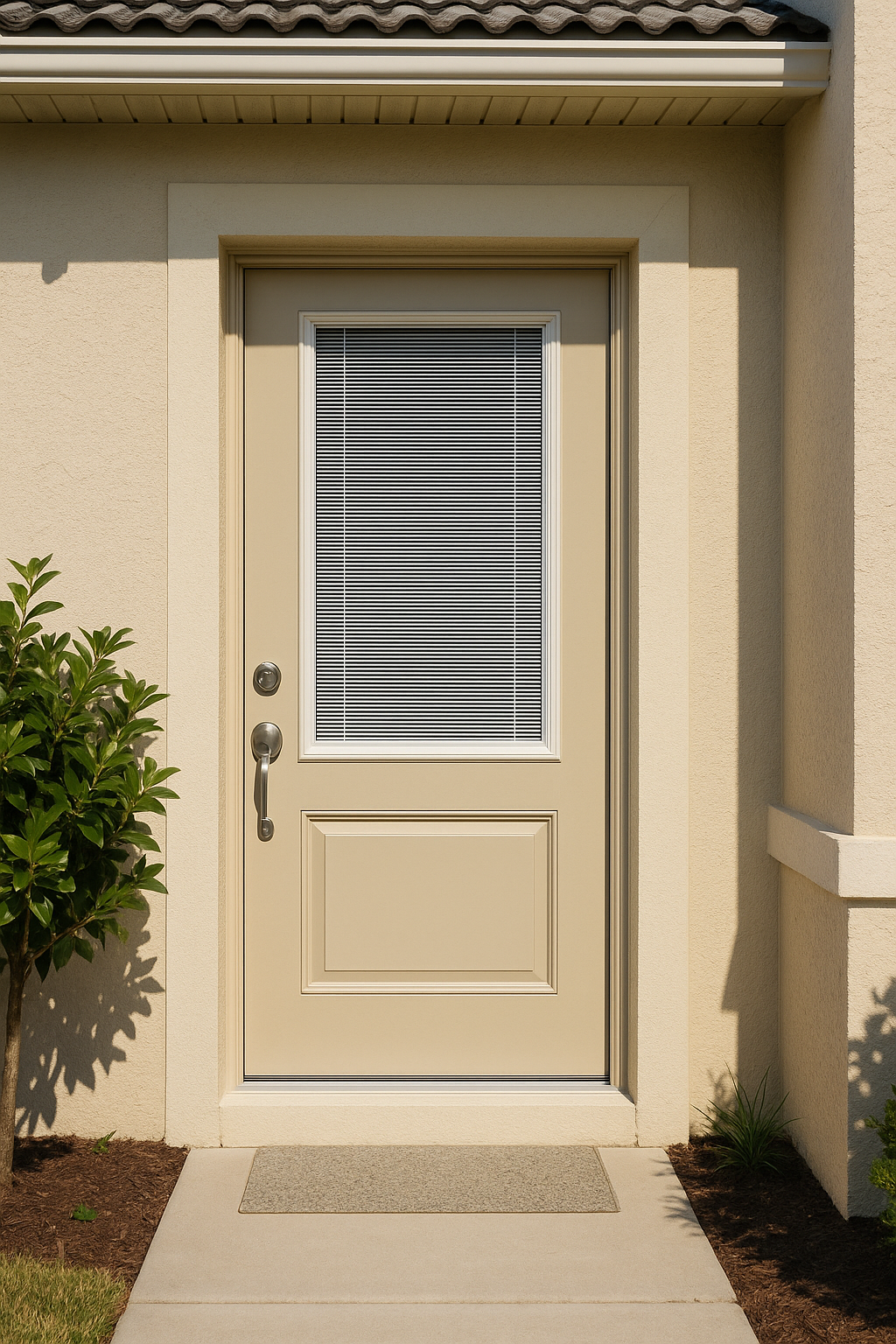 Impact Windows & Doors Tampa - 3/4 Lite 1 Panel - Blinds Raise/Tilt No Grid
