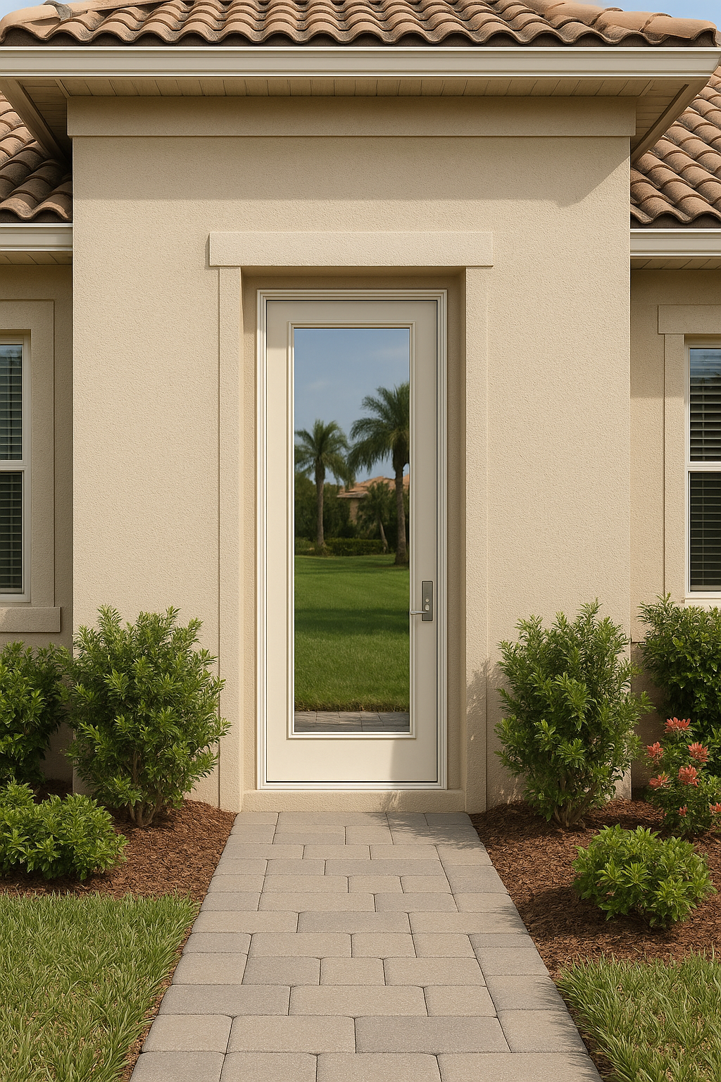 Impact Windows & Doors Tampa - 8' Full Lite Flush - Clear 1 Lite No Grid