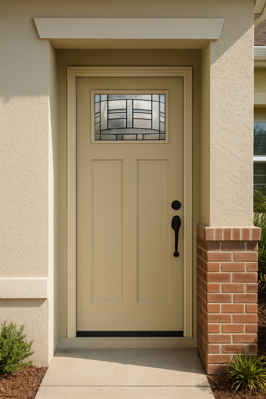 Impact Windows & Doors Tampa - 8' Craftsman Lite 2 Panel Shaker - Maple Park