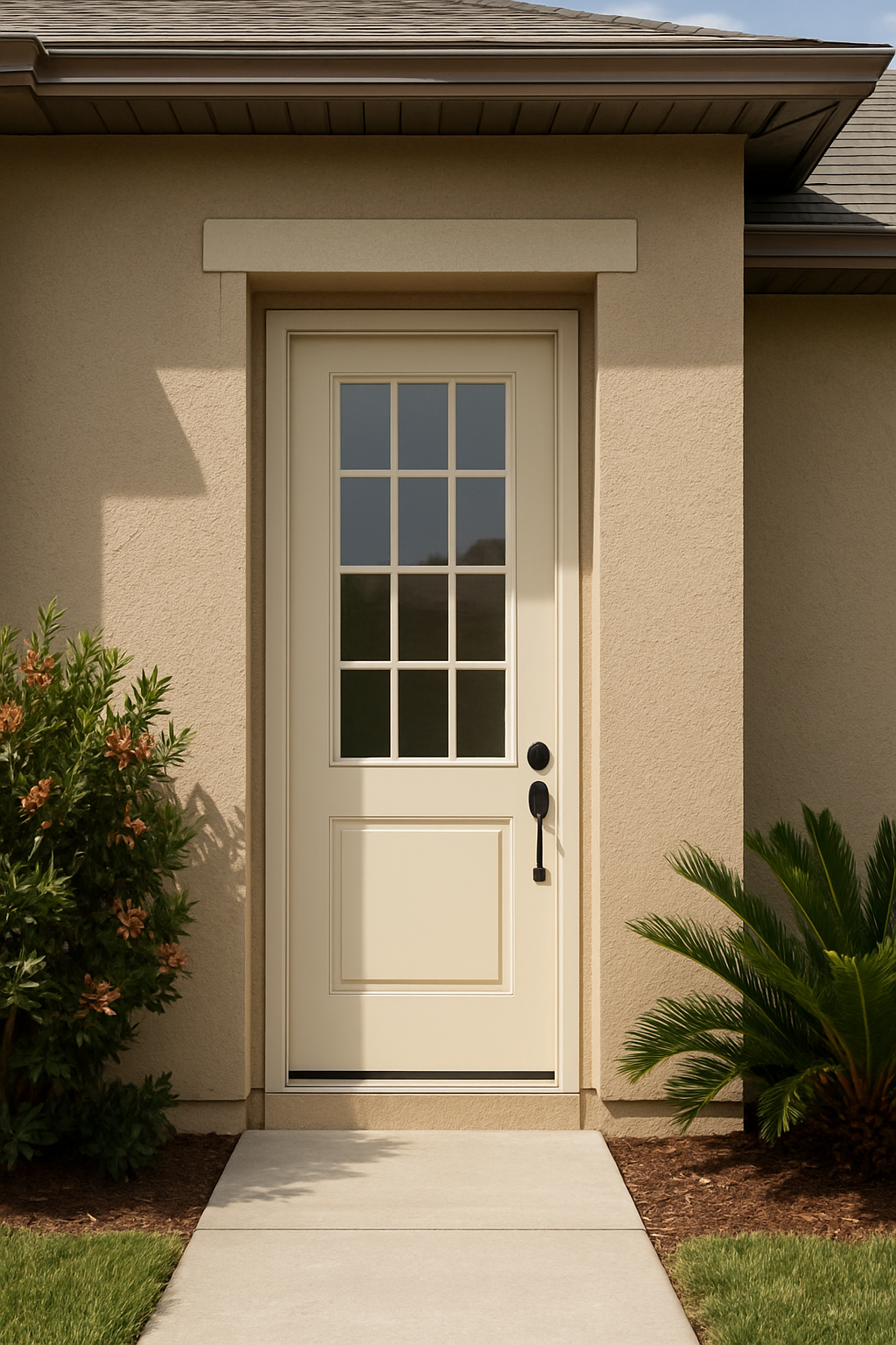 Impact Windows & Doors Tampa - 8' Half Lite 1 Panel Shaker - Colonial