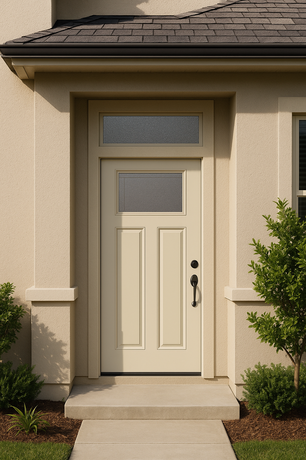 Impact Windows & Doors Tampa - 8' Craftsman Lite 2 Panel - Granite
