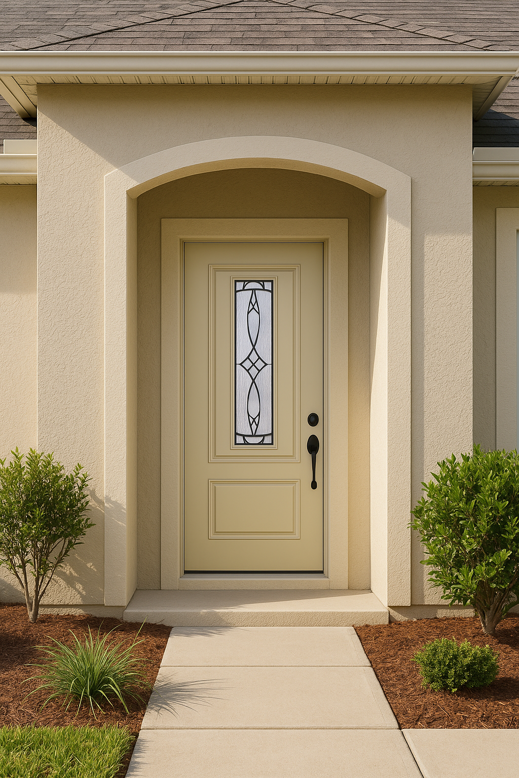 Impact Windows & Doors Tampa - Center Lite 2 Panel 3/4 Top - Blackstone