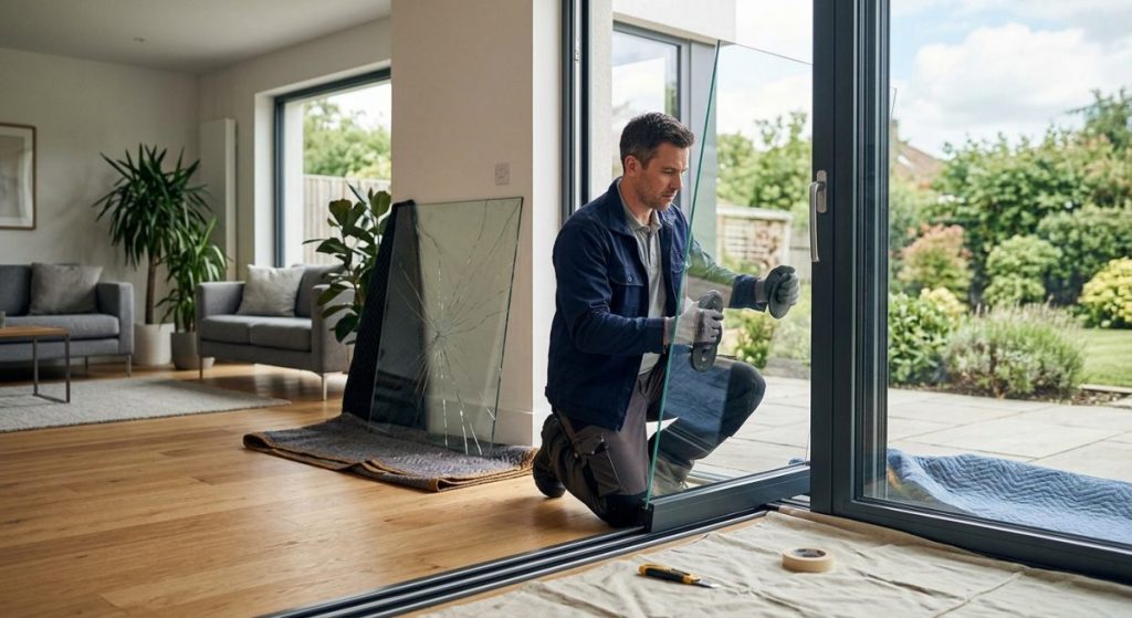 The Costly Crack: Why Sliding Glass Door Glass Replacement is a Real Concern illustration for sliding glass door glass replacement